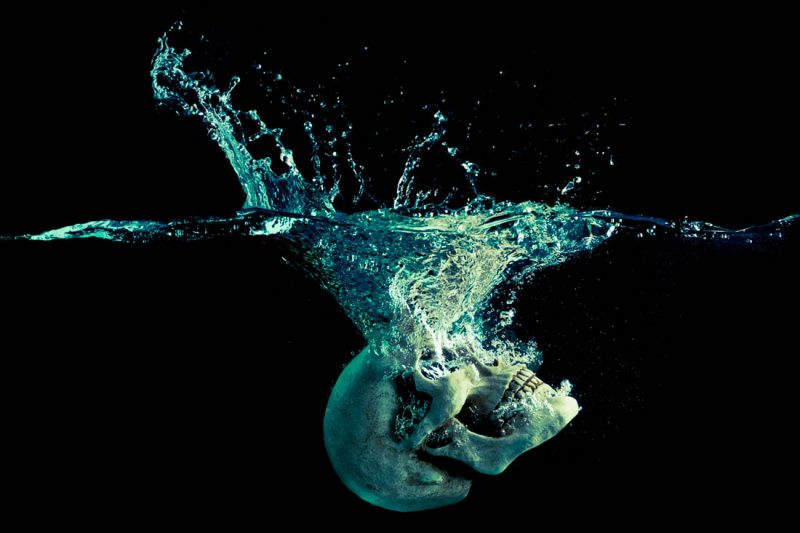 Skull splash 3 subligraphie de Vincent Roux