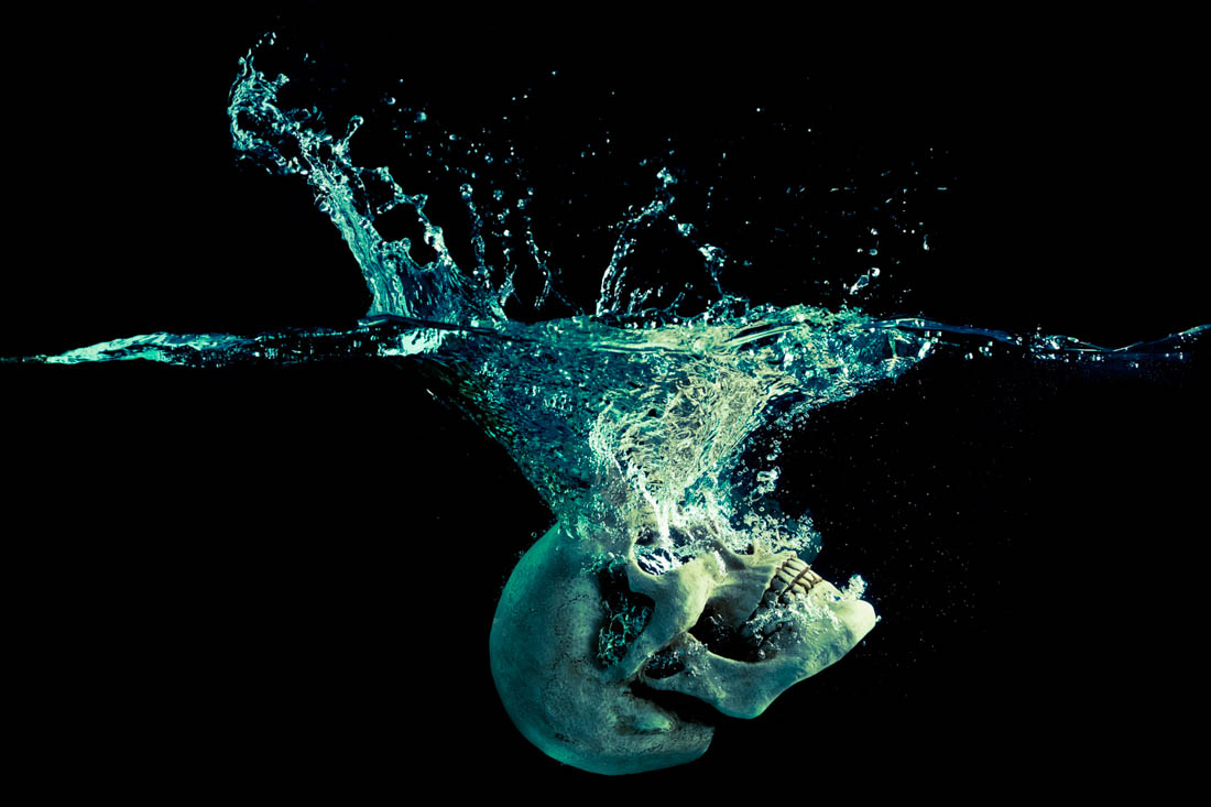 Skull splash 3 subligraphie de Vincent Roux