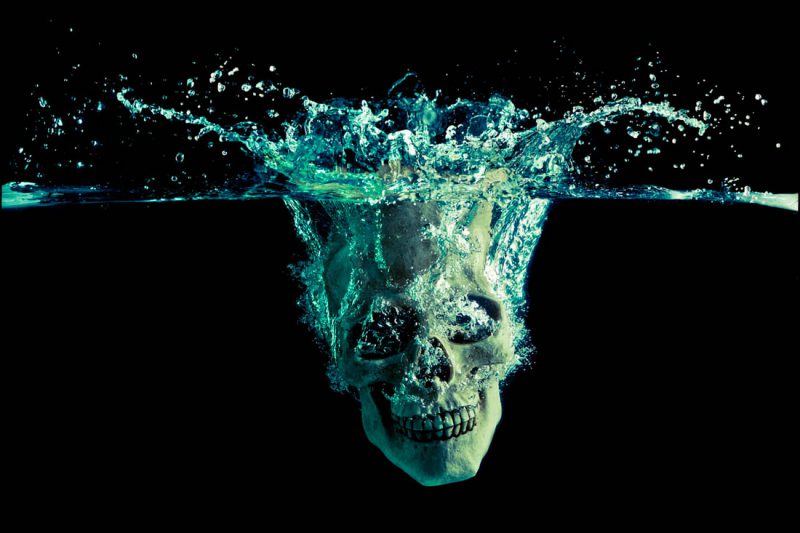Skull splash 4 subligraphie de Vincent Roux