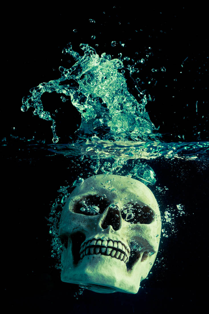Skull Splash 5 subligraphie de Vincent Roux